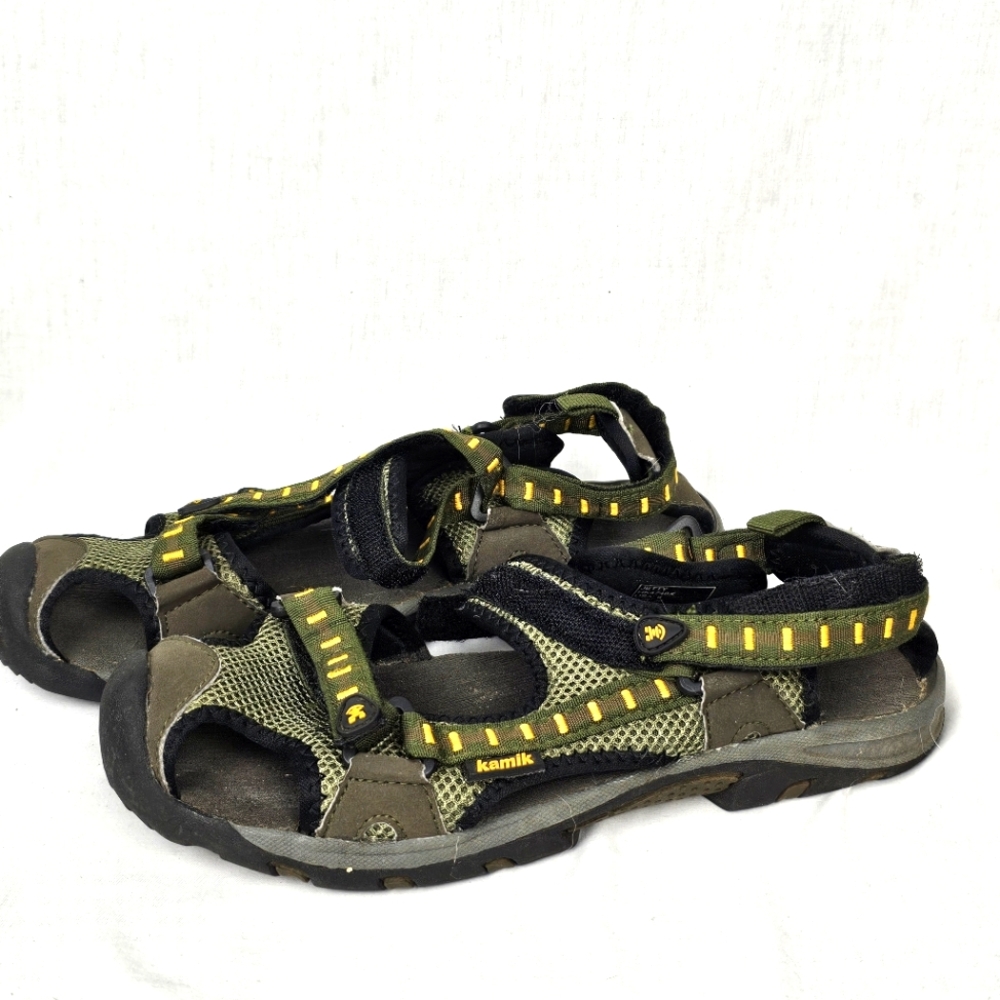Kamik Jetty Strappy Sandals Green Black Yellow‎ Men's Size 6